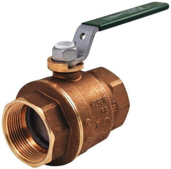 Legend Valve - 1" Pipe, Full Port, Brass Full Port Ball Valve - Bi-Directional, FNPT x FNPT Ends, Quarter Turn Handle, 600 WOG, 150 WSP - Top Tool & Supply