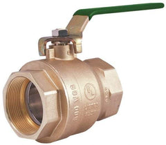 Legend Valve - 3/4" Pipe, Full Port, Brass Full Port Ball Valve - Bi-Directional, FNPT x FNPT Ends, Quarter Turn Handle, 600 WOG, 150 WSP - Top Tool & Supply