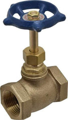 Legend Valve - 3/4" Pipe, FNPT Ends, Brass Rising Stem Globe Valve - Bronze Disc, Bolted Bonnet, 200 psi WOG, 125 psi WSP, Class 125 - Top Tool & Supply