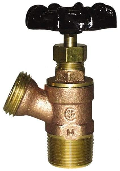 Legend Valve - 1/2" Pipe, Cast Brass, MNPT x MGHT End Connection, Boiler Drain Valve - Lead Free, Use with Potable Water Applications - Top Tool & Supply