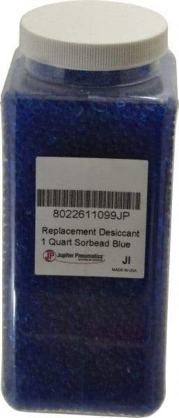 PRO-SOURCE - 1 Qt Air Dryer Jar Sorbead Blue Desiccant - For Use with Jupiter Pneumatics Desiccant Dryers - Top Tool & Supply