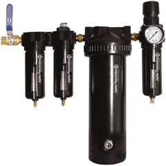 PRO-SOURCE - 25 CFM at 100 psi Inlet, 5 Stage Heavy-Duty Desiccant Dryer - 1/2" NPT Inlet/Outlet x 15" Long x 5-1/2" Wide x 16" High - Top Tool & Supply