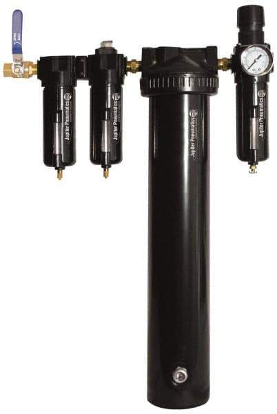 PRO-SOURCE - 30 CFM at 100 psi Inlet, 5 Stage Heavy-Duty Desiccant Dryer - 1/2" NPT Inlet/Outlet x 15" Long x 5-1/2" Wide x 26-1/2" High - Top Tool & Supply