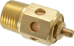 PRO-SOURCE - 1/2 Male NPT, 7/8" Hex, 2" OAL, Speed Control Muffler - 300 Max psi, 60 CFM, Brass - Top Tool & Supply