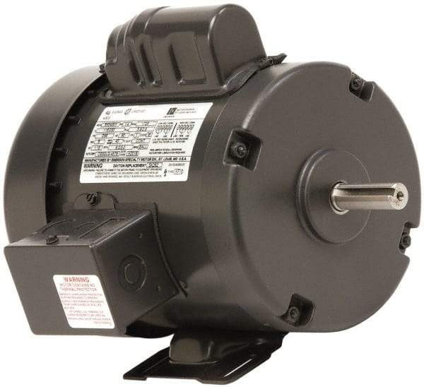 US Motors - 1 Max hp, 1,725 Max RPM, Single Cap Start Electric AC DC Motor - 115/208-230 V Input, Single Phase, 56H Frame, 5/8" Shaft Diam, Rigid Base Mount, ODP Enclosure - Top Tool & Supply