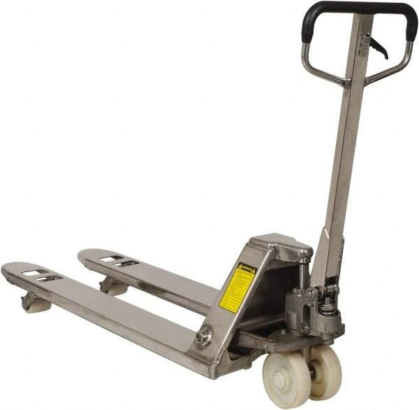 Value Collection - 4,400 Lb Capacity, 7-1/2" Lift Stainless Steel Pallet Truck - 3" Min Lift Height, 48" Fork Length x 21" Fork Width, 21" Overall Width - Top Tool & Supply