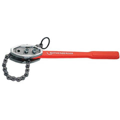 Rothenberger - 50" Max Pipe Capacity, 57" Long, Chain Tong Wrench - 8" Actual OD, 49-1/2" Handle Length - Top Tool & Supply