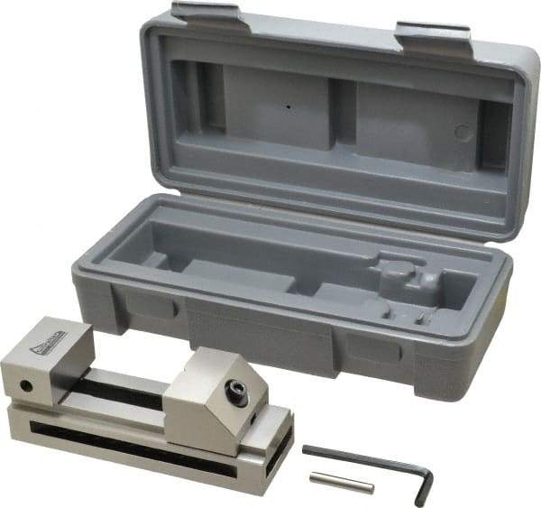 Gibraltar - 1-31/32" Jaw Width, 65mm Jaw Opening Capacity, 0.984" Jaw Height, Toolmaker's Vise - Flat Jaw, 0.003" Parallelism, 0.005" Squareness, 135mm OAL x 1.97" OAH - Top Tool & Supply