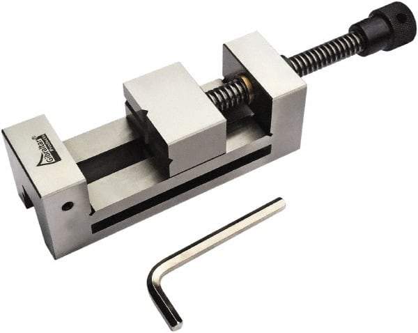 Gibraltar - 2.48" Jaw Width, 3.43 Jaw Opening Capacity, 1.26" Jaw Height, Toolmaker's Vise - Flat Jaw, 0.00012" Parallelism, 0.0002" Squareness, 230mm OAL x 2.48" OAH - Top Tool & Supply