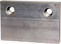 Gibraltar - 6" Wide x 4" High x 3/4" Thick, Flat/No Step Vise Jaw - Soft, Aluminum, Fixed Jaw, Compatible with 6" Vises - Top Tool & Supply