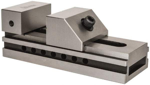 Gibraltar - 3-1/2" Jaw Width, 5" Jaw Opening Capacity, 1-3/4" Jaw Height, Toolmaker's Vise - Flat Jaw, 0.0002" Parallelism, 0.0003" Squareness, 9-1/4" OAL x 3-11/32" OAH - Top Tool & Supply