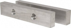 Gibraltar - 12" Wide x 2-1/2" High x 1-1/4" Thick, Flat/No Step Vise Jaw - Soft, Aluminum, Fixed Jaw, Compatible with 12" Vises - Top Tool & Supply