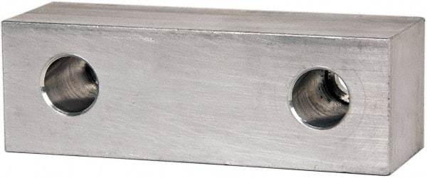 Gibraltar - 6" Wide x 2" High x 2" Thick, Flat/No Step Vise Jaw - Soft, Aluminum, Fixed Jaw, Compatible with 6" Vises - Top Tool & Supply