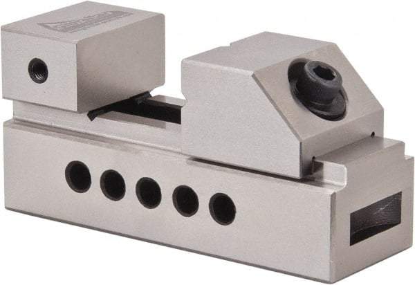 Gibraltar - 1-27/64" Jaw Width, 1-1/2" Jaw Opening Capacity, 0.91" Jaw Height, Toolmaker's Vise - Flat Jaw, 0.003" Parallelism, 0.005" Squareness, 100mm OAL x 1.89" OAH - Top Tool & Supply