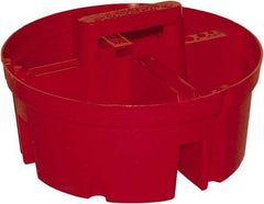 Bucket Boss - Red Plastic Bucket Organizer - 10" Diam x 6" High - Top Tool & Supply