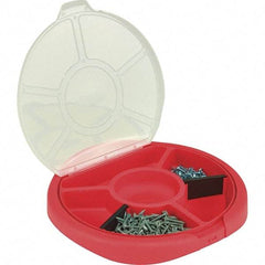 Bucket Boss - 6 Pocket General Purpose Holster - Plastic, Clear Lid/Red, 12-1/2" Wide x 1" High - Top Tool & Supply