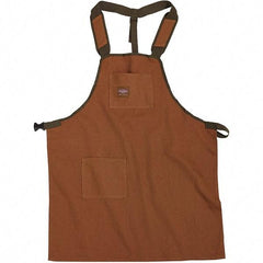 Bucket Boss - 30 to 52" Waist Apron - 2 Pocket, Brown/Green, Canvas - Top Tool & Supply