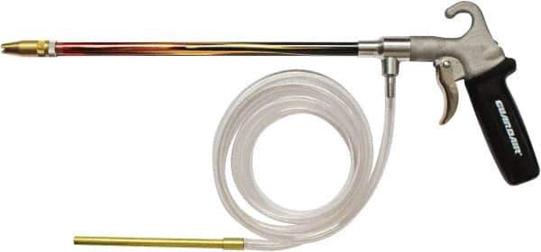 Guardair - 120 Max psi Brass Syphon Spray Gun - 1/4 NPT Inlet, 12" Tube Length, Aluminum Body/Brass Nozzle - Top Tool & Supply