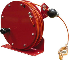 Reelcraft - 1/8 Inch x 100 Ft. Steel Stranded Cable Grounding Reel - Hand Crank Reel - Top Tool & Supply