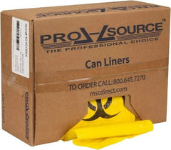 PRO-SOURCE - 33 Gal Capacity, Yellow, Hazardous Waste Bag - 1.3 mil Thick x 33" Wide x 39" High, Roll - Top Tool & Supply