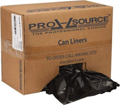 PRO-SOURCE - 2 mil Thick, Heavy-Duty Trash Bags - Linear Low-Density Polyethylene (LLDPE), Flat Pack Dispenser, 43" Wide x 47" High, Black - Top Tool & Supply