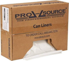 PRO-SOURCE - 1.1 mil Thick, Heavy-Duty Trash Bags - Hexene Resins, Roll Dispenser, 38" Wide x 58" High, Clear - Top Tool & Supply