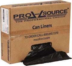 PRO-SOURCE - 1.1 mil Thick, Heavy-Duty Trash Bags - Hexene Resins, Roll Dispenser, 43" Wide x 47" High, Black - Top Tool & Supply