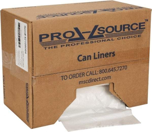 PRO-SOURCE - 1.1 mil Thick, Heavy-Duty Trash Bags - Hexene Resins, Roll Dispenser, 33" Wide x 39" High, Clear - Top Tool & Supply