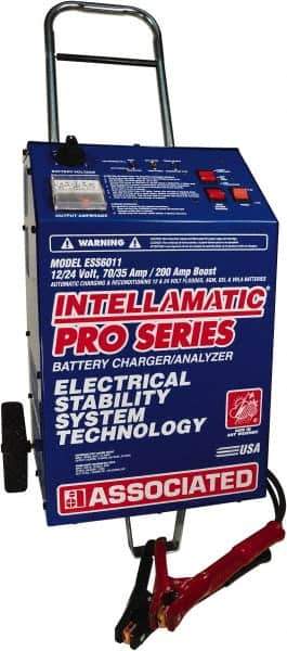 Associated Equipment - 12/24 Volt Automatic Charger/Maintainer - 70 Amps/35 Amps, 200 Starter Amps - Top Tool & Supply