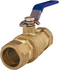 Legend Valve - 3/4" Pipe, Full Port, Lead Free Brass Full Port Ball Valve - 2 Piece, Comp x Comp Ends, Lever Handle, 600 WOG - Top Tool & Supply