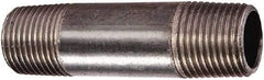 Value Collection - Schedule 80, 1-1/2" Diam x 7" Long Black Pipe Nipple - Seamless - Top Tool & Supply