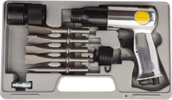 Value Collection - 3,200 BPM, 2-5/8 Inch Long Stroke, Air Hammer Kit - 4 CFM Air Consumption, 1/4 Inch Inlet - Top Tool & Supply