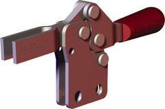 De-Sta-Co - 151 Lb Holding Capacity, Horizontal Handle, Manual Hold Down Toggle Clamp - 60° Handle Movement, 90° Bar Opening, U-Bar, Flanged Base, Carbon Steel - Top Tool & Supply