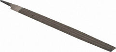 Value Collection - 16" Long, Bastard Cut, Half Round American-Pattern File - Double Cut, 0.47" Overall Thickness, Tang - Top Tool & Supply