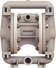 Versa-Matic - 1/2" NPT, Air Operated Diaphragm Pump - PTFE Diaphragm, Stainless Steel Housing - Top Tool & Supply