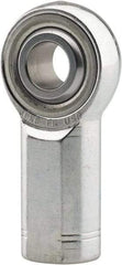 Made in USA - 1" ID, 2-3/4" Max OD, 76,205 Lb Max Static Cap, Plain Female Spherical Rod End - 1-1/4 - 12 LH, 0.469" Shank Diam, 2-1/8" Shank Length, Alloy Steel with Steel Raceway - Top Tool & Supply