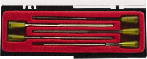 Value Collection - 3 Piece Diamond Pattern File Set - Set Includes Comprise, Square, Half Round, Round - Top Tool & Supply