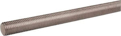 Made in USA - 1/2-20 UNF (Fine), 12' Long, Stainless Steel General Purpose Threaded Rod - Uncoated, Right Hand Thread - Top Tool & Supply