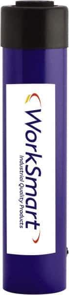 Value Collection - 25 Ton, 10.12" Stroke, 52.12 Cu In Oil Capacity, Portable Hydraulic Single Acting Cylinder - 5.15 Sq In Effective Area, 14.72" Lowered Ht., 24.84" Max Ht., 2.56" Cyl Bore Diam, 2.24" Plunger Rod Diam, 10,000 Max psi - Top Tool & Supply