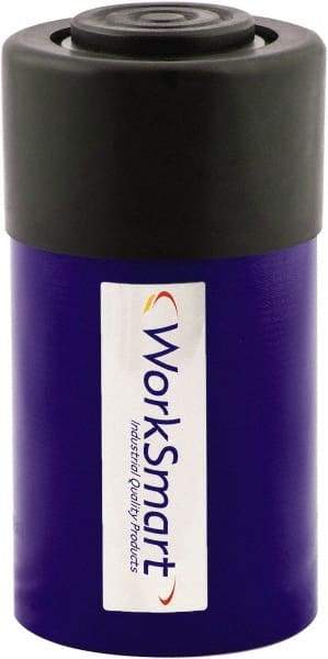 Value Collection - 25 Ton, 1.02" Stroke, 5.25 Cu In Oil Capacity, Portable Hydraulic Single Acting Cylinder - 5.15 Sq In Effective Area, 5.63" Lowered Ht., 6.65" Max Ht., 2.56" Cyl Bore Diam, 2.24" Plunger Rod Diam, 10,000 Max psi - Top Tool & Supply