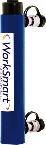 Value Collection - 10 Ton, 10.04" Stroke, 22.41 Cu In Oil Capacity, Portable Hydraulic Double Acting Cylinder - 2.24 Sq In Effective Area, 16.12" Lowered Ht., 26.19" Max Ht., 1.69" Cyl Bore Diam, 1.38" Plunger Rod Diam, 10,000 Max psi - Top Tool & Supply