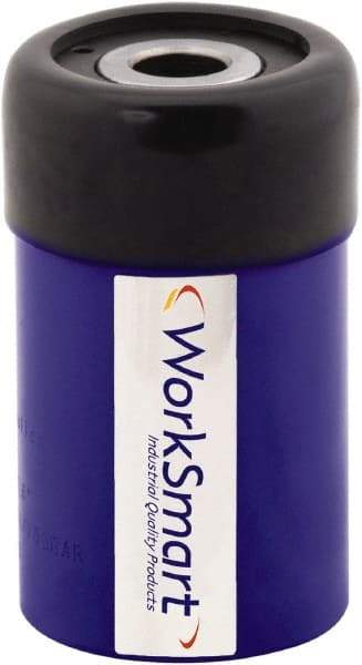 Value Collection - 12 Ton, 1.61" Stroke, 4.7 Cu In Oil Capacity, Portable Hydraulic Hollow Hole Cylinder - 2.91 Sq In Effective Area, 4.74" Lowered Ht., 6.36" Max Ht., 1.92" Cyl Bore Diam, 1.38" Plunger Rod Diam, 10,000 Max psi - Top Tool & Supply