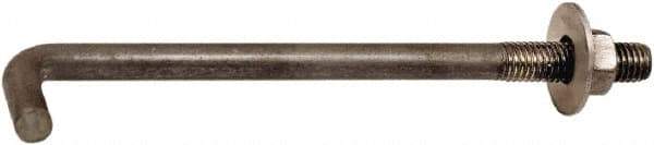 Import - 1-8, 36" OAL Bent Anchor Bolt - Grade 2 Steel - Top Tool & Supply