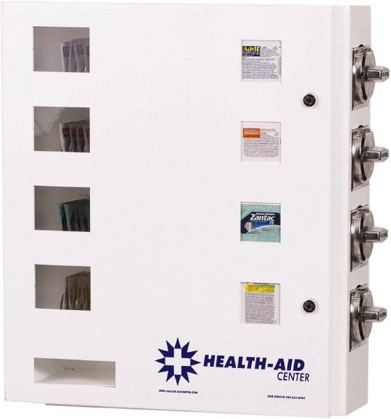 Synergy Management - Medical Vending Machines & Dispensers; Height (Inch): 21 ; Width (Inch): 20 ; Depth (Inch): 5-1/2 ; Number of Shelves: 4 ; Door Type: Manual Closing ; Shelf Type: Adjustable - Top Tool & Supply