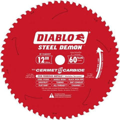 Freud - 12" Blade Diam, 60 Teeth, Carbide-Tipped Cold Saw Blade - 1" Arbor Hole Diam, 0.071" Blade Thickness - Top Tool & Supply