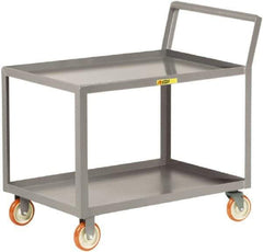 Little Giant - 1,200 Lb Capacity, 24" Wide x 52" Long x 38-3/4" High Shelf Cart - 2 Shelf, Steel, 2 Rigid/2 Swivel Casters - Top Tool & Supply