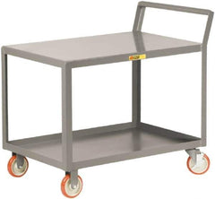 Little Giant - 1,200 Lb Capacity, 24" Wide x 40" Long x 38-3/4" High Shelf Cart - 2 Shelf, Steel, 2 Rigid/2 Swivel Casters - Top Tool & Supply