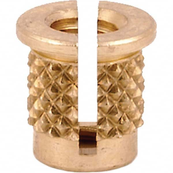 E-Z LOK - Press Fit Threaded Inserts Type: Flanged For Material Type: Plastic - Top Tool & Supply