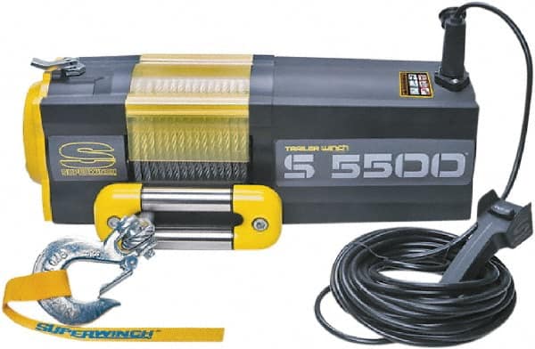 Superwinch - 5,500 Lb. Capacity, 9/32" x 60' Cable, DC Electric Winch - Top Tool & Supply