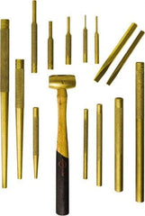 Mayhew - 15 Piece Punch & Chisel Set - 3/8 to 1/2" Chisel, 1/8 to 3/4" Punch, Round Shank - Top Tool & Supply